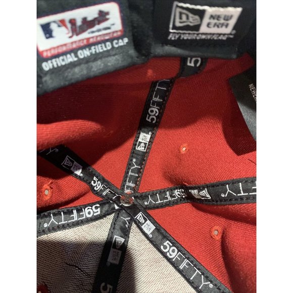 Arizona Diamondbacks MLB New Era 59FIFTY Size 7 1/2‎ Red Fitted Hat - Picture 10 of 12